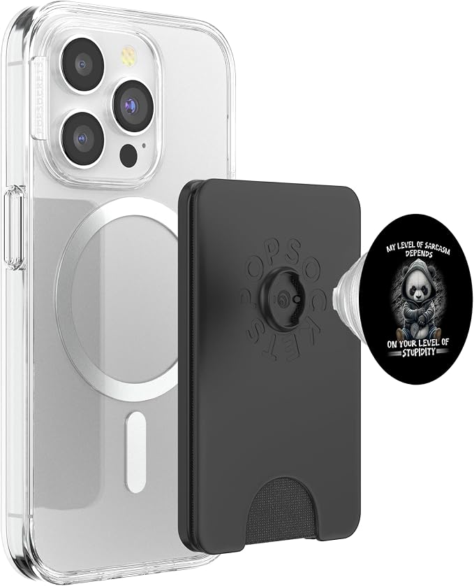 My Level of Sarcasm Depends Funny Sarcastic Quote PopSockets PopWallet for MagSafe