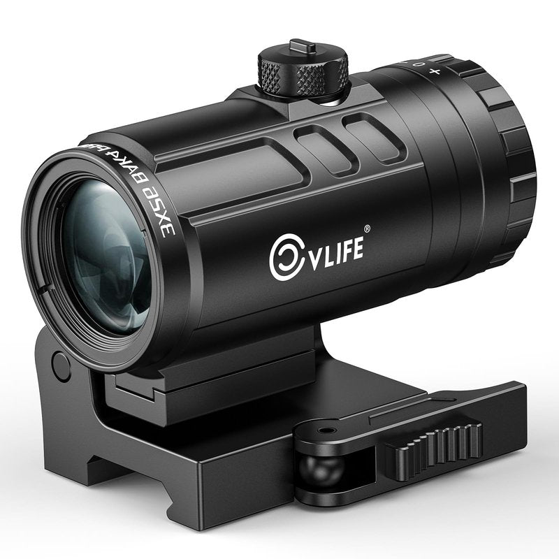 CVLIFE 3X Red Dot Magnifier with Quick-Release and Flip-to-Side Mount,2.95in Eye Relief,Absolute and Lower 1/3 Co-Witness Red Dot Sight with Magnifier,1000G Shockproof & IP67 Waterproof