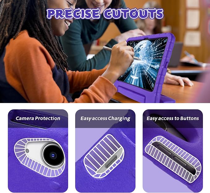 Heavy Duty Kids Case for iPad 10th/11th(A16) Pencil Holder Stand | Rugged Protection Cover for 11/10.9-inch iPad 2025/2022 Lightweight EVA Foam Anti-slip for Home School Travel Blue