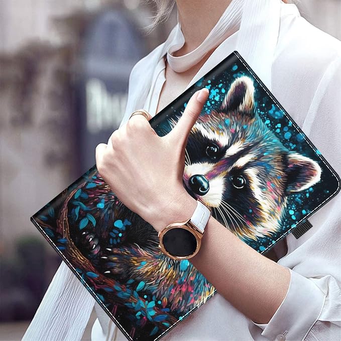 Case Fits Amazon Kindle Fire HD 8 &amp 8 Plus Tablet (12th Generation/10th Generation 2022/2020 Release) 8 Multi-Angle Smart Stand Cover Auto Sleep/Wake Space Corgi Dog