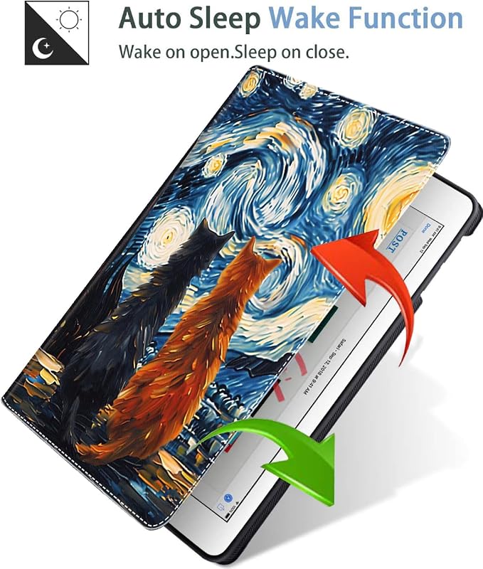 Case for iPad (A16) 11th Generation 11 Inch (2025) iPad 10th Generation 10.9 Inch (2022)，Slim Fit Foldable Standing Cover Case with Auto Sleep/Wake Retro Moth
