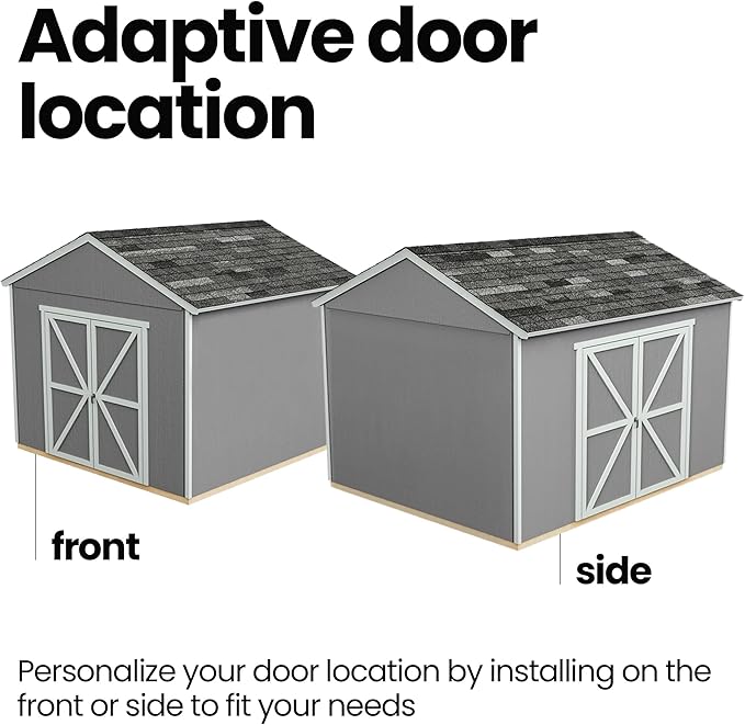 Handy Home Products Astoria 12x12 Do-It-Yourself Wooden Storage Shed- Does not Include Floor kit, Paint, or Roofing Shingles