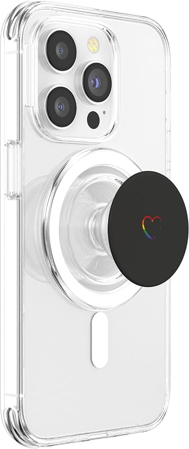 Rainbow Heart PopSockets Adhesive PopGrip