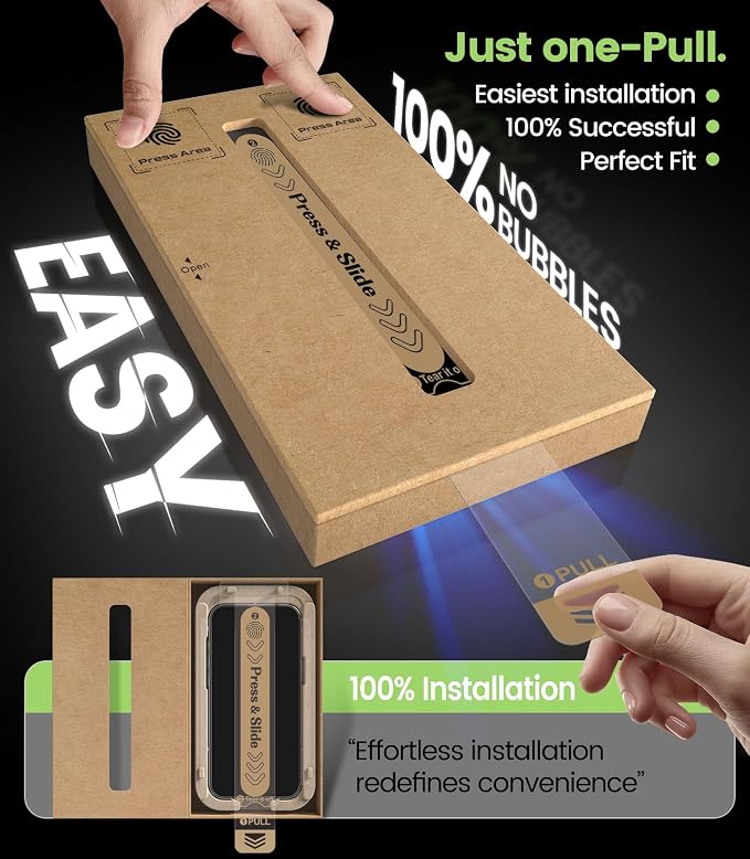 PandaShield 2-Pack Screen Protector for iPhone 14 Pro Max Ultra-Thin 6H PET Film [Not Glass] Anti-Blue Light Easy Installation via Auto-Alignment Tray Bubble-FreeAnti-Scratch