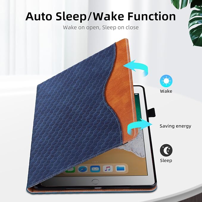 Case for iPad 9th 8th 7th Generation (2021/2020/2019) 10.2 InchiPad Air 3rd Generation PU Leather Cover Multi-Angle Viewing Stand with Card Pocket for ipad 9th Generation CaseBlack