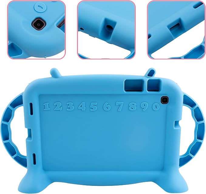 Case for Samsung Galaxy Tab A 8.4 SM-T307 (2020) - Shockproof Silicone Kids Friendly Soft Protective Cover with Handles for Galaxy Tab A 8.4 2020 Release - Stands on Its Own (Blue)