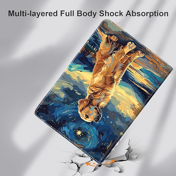 Case for iPad (A16) 11th Generation 11 Inch (2025) iPad 10th Generation 10.9 Inch (2022)，Slim Fit Foldable Standing Cover Case with Auto Sleep/Wake Retro Moth