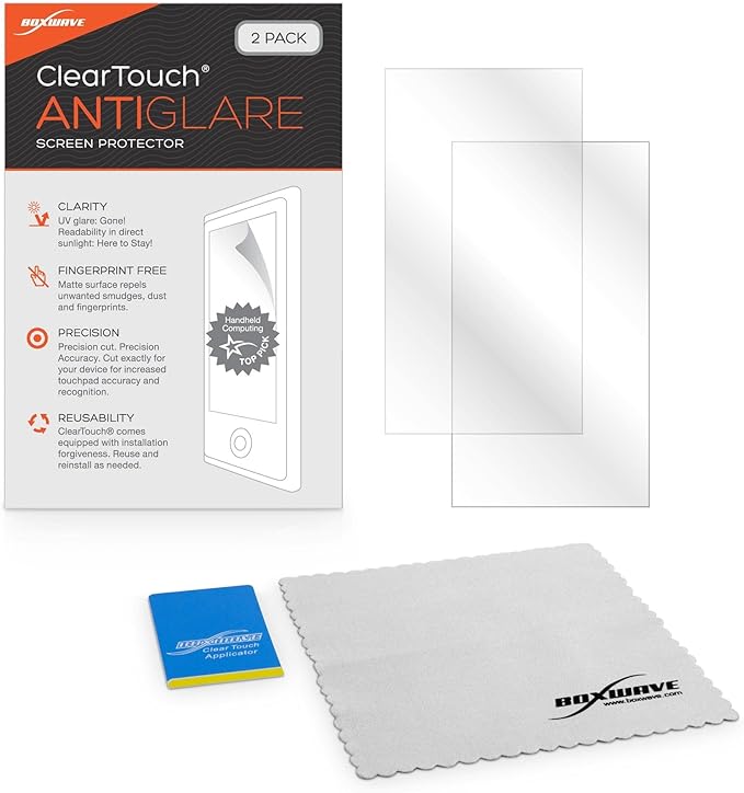 BoxWave Screen Protector Compatible with BlackBerry Key2 - ClearTouch Anti-Glare (2-Pack) Anti-Fingerprint Matte Film Skin for BlackBerry Key2