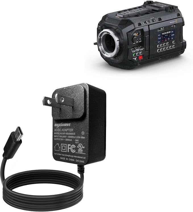 BoxWave Charger Compatible with Blackmagic URSA Cine 17K 65 - Wall Charger Direct (15W) Rapid Charge Your Device with Built-in 3ft Cable