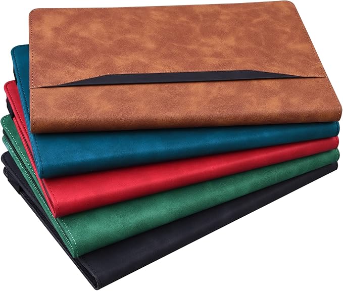 Folio Cover for Amazon Fire Max 11 2023 (13th Generation) Techcircle PU Leather Multi-Angle Stand Flexible TPU Back Shell Protective Case with Pen Holder &amp Front Pocket for Fire Max 11 Tablet Bl