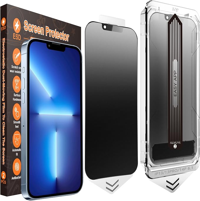 [2-Pack Matte Tempered Glass Screen Protector for iPhone 15 Pro Max Anti-Fingerprint &amp Oil Resistant Smooth as Silk 9H Hardness Bubble-Free Case Friendly 6.7-Inch