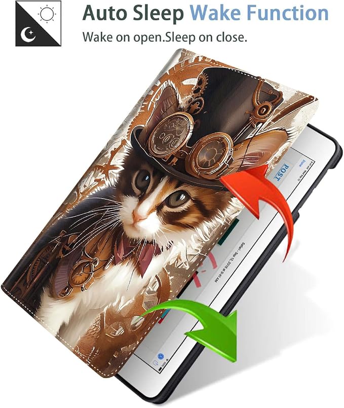 Case for iPad (A16) 11th Generation 11 Inch (2025) iPad 10th Generation 10.9 Inch (2022)，Slim Fit Foldable Standing Cover Case with Auto Sleep/Wake ，Moth Moon
