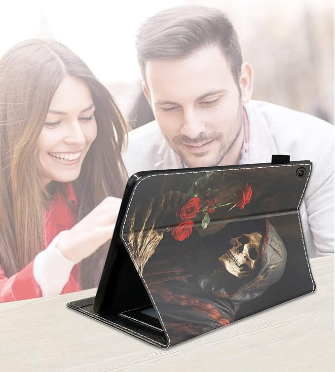 Case for Amazon Fire HD 10 Tablet (9th/7th Generation 2019/2017 Release) Slim PU Leather Cover with Card Slot &amp Auto Wake/Sleep for Fire 10.1 Tablet African American Girl