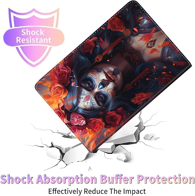 Case for Galaxy Tab A9 Plus ， Auto Sleep/Wake Multi-Angle Viewing Slim Folio Stand Cover for Samsung Galaxy Tab A9+/A9 Plus 11 Inch 2023 (SM-X210/X216/X218) Magic Mushrooms Fungus