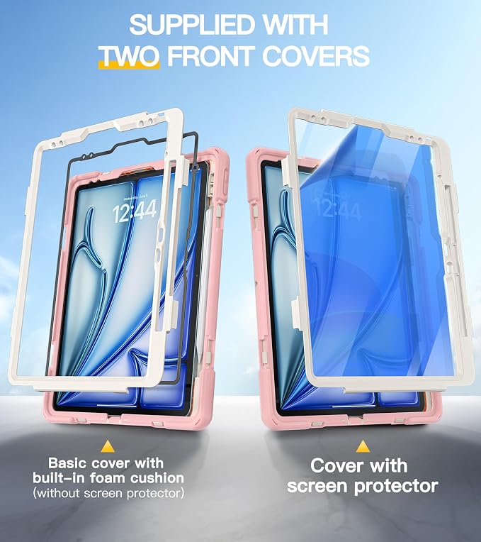 BRAECN Case for iPad Air 11 inch 2026(M4) 2025(M3) 2024(M2)iPad Pro 11 inch(4th/3rd/2nd/1st)&amp Air 10.9(5th/4th) Protective with Pencil Holder Screen Protector 360°Rotating Stand Handle Full Body