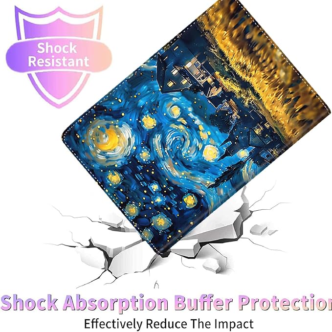 Case for New iPad (A16) 11th Generation 11 Inch 2025for iPad 10th Generation 2022 10.9 Inch Multi-Angle Stand Smart Cover Shockproof with Auto Wake/Sleep ，Starry Sky
