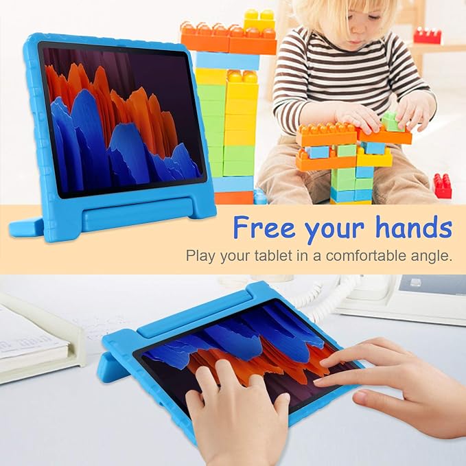 Kids Case for Samsung Galaxy Tab S10 FE Plus 13.1 (2025) Techcircle Handle Stand Light EVA Foam Bumper Protective Rugged Drop Protection Child Proof Cover Black