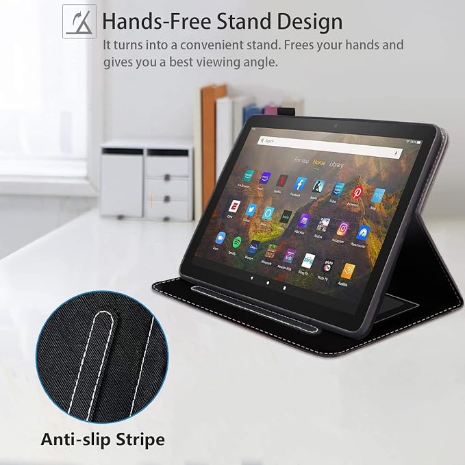 Case for Amazon Kindle Fire 7 Tablet (9th/7th Generation 2019/2017 Release 7 Display) with Card Slot &amp Auto Sleep/Wake - Slim Folding Stand Folio Cover - African Women