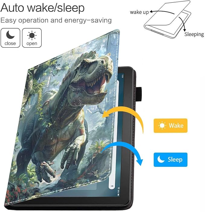 Case for Amazon Fire HD 8/Fire HD 8 Plus Tablet (12th/10th Generation 2024/2022/2020 Release) Premium PU Leather Cover with Auto Sleep Wake African Women