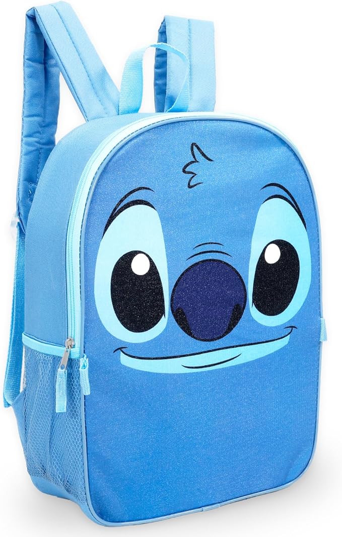 Disney Stitch Backpack with Lunch Box for Kids - Bundle 16" School Bag, Lunchbox, Water Bottle, More | Lilo and Stitch School Backpack with Lunch Bag Set for Boys, Girls, Teens