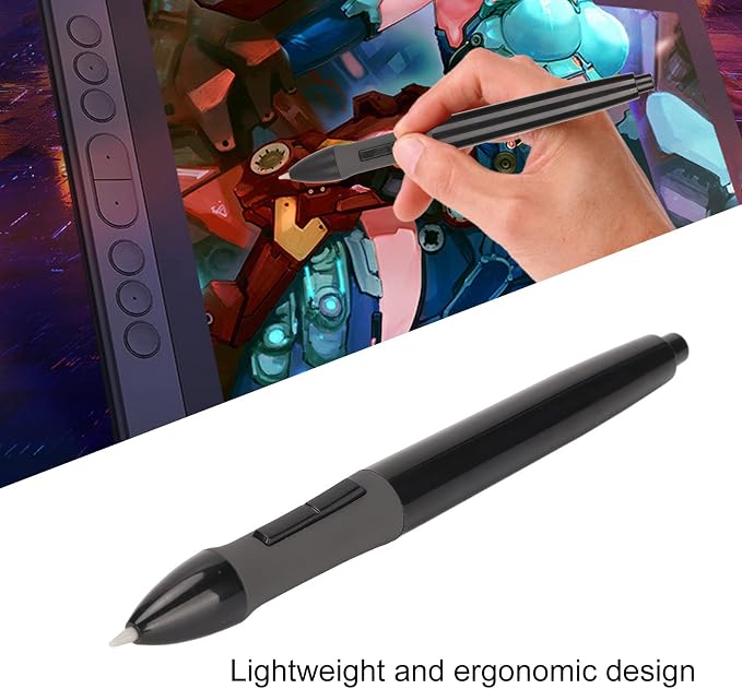Replacement PEN68D for Graphics Tablet 8192 Sensitive Graphic Drawing Tablet Active Pen for GT 191 GT 221 PRO GT 156HD V2 GT 220 V2 (Black)