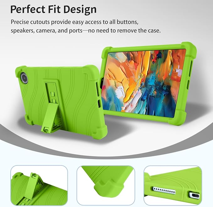 Case for TCL TAB 8 NXTPAPER 5G 8.7-Inch Tablet – Shockproof Silicone Protective Cover with Kickstand Drop-Resistant Business Style (Black)