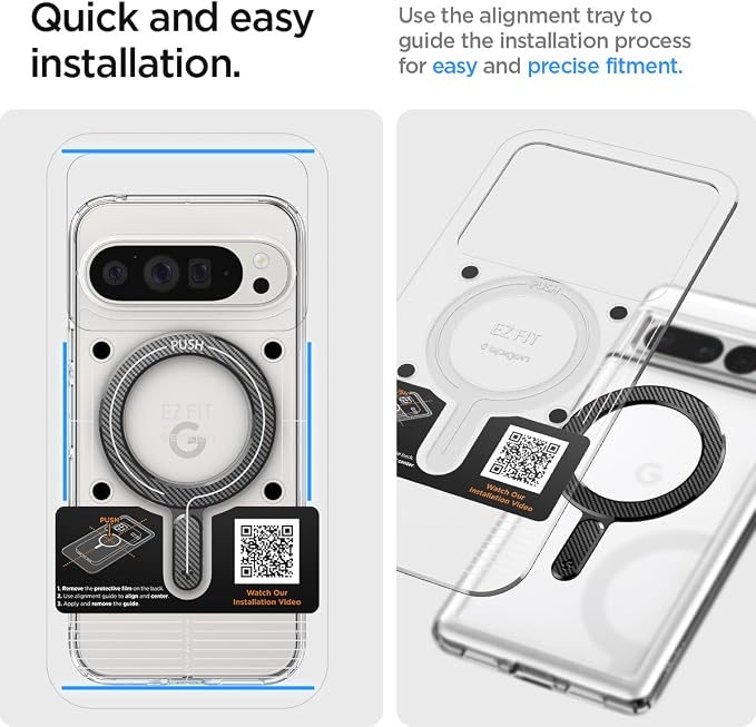 Spigen for MagSafe Ring Plate for Phone Case Wireless Charging Adapter | For iPhone 17/16/15/14/13/12/11 Samsung Galaxy S26/S25/S24/Z Fold/Z Flip 8/7 Google Pixel 10/9 Series &amp More - Black