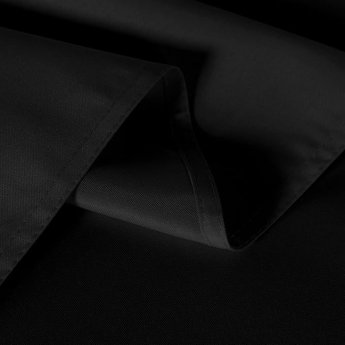 sancua 2 Pack Black Tablecloth 60 x 102 Inch, Rectangle 6 Feet Table Cloth - Stain and Wrinkle Resistant Washable Polyester Table Cover for Dining Tables, Buffet Parties and Camping