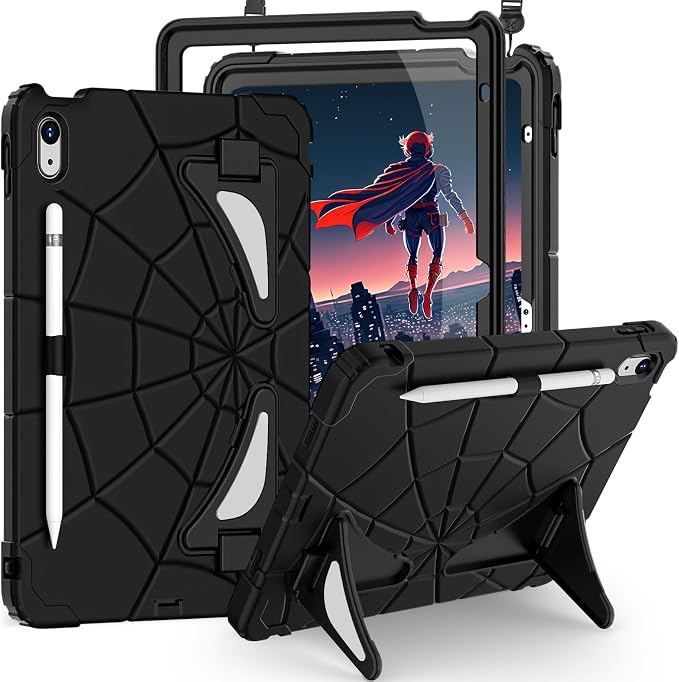 Auizotl Case for iPad (A16) 11'' 11th/10th Generation 10.9'' 2025/2022iPad Case 10th Generation with Screen ProtectorHeavy Duty Shockproof Cover for i Pad 11.0/10.9 InchBlack