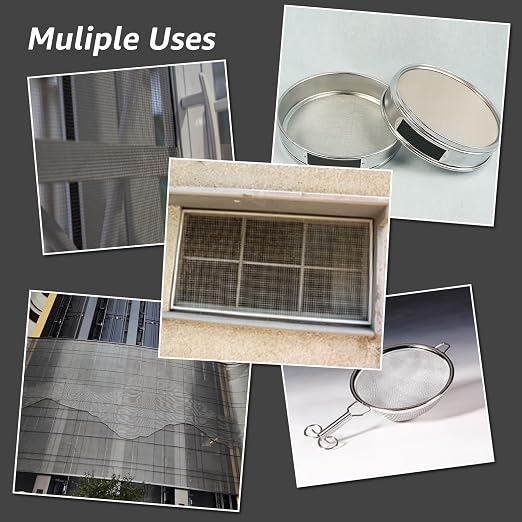 4 Pack 11x14 Inch Wire Mesh, 20 Mesh Stainless Steel Mesh, Never Rust Sturdy