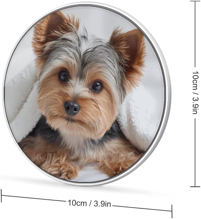 Yorkie Yorkshire Terrier Dog Wireless Charger Portable Charging Pad | LightweightAll Smartphone