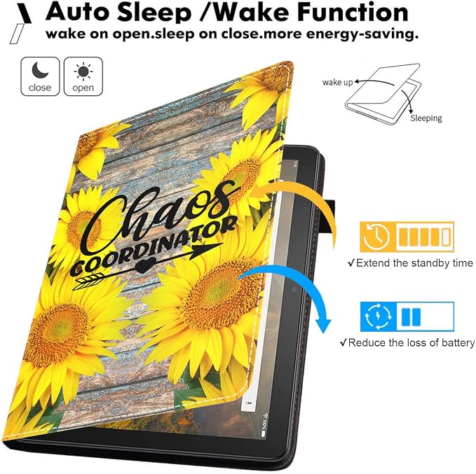 Case for Amazon Kindle Fire HD 10 &amp Fire HD 10 Plus Tablet (11th Generation 2021 Release) Premium PU Leather Stand Cover with Smart Auto Wake American Flag Deer