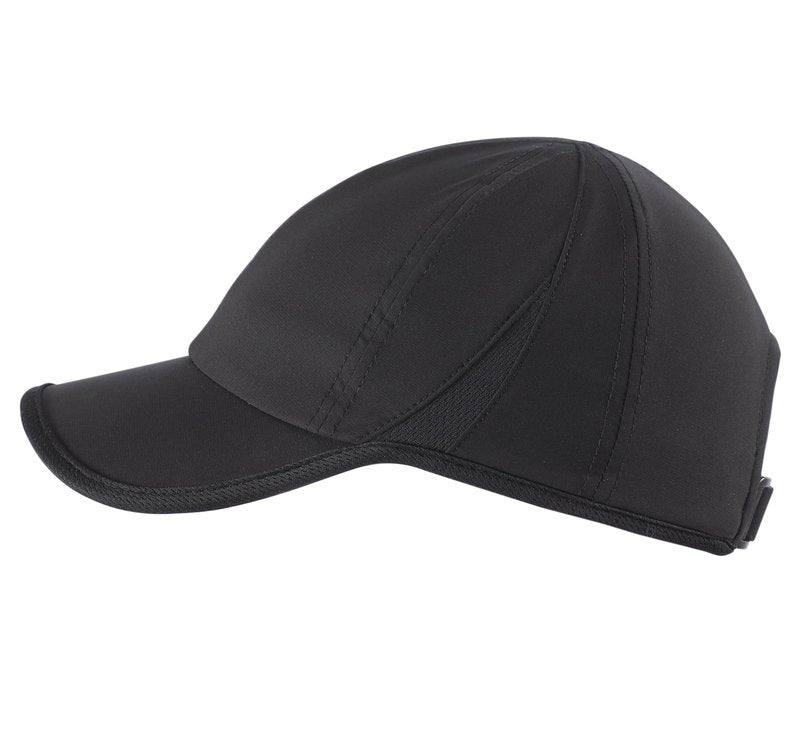 Connectyle Men's Performance Baseball Cap for Running & Golf UV Sun Protection Quick Dry Fit Hat Adjustable Sport Cap Black