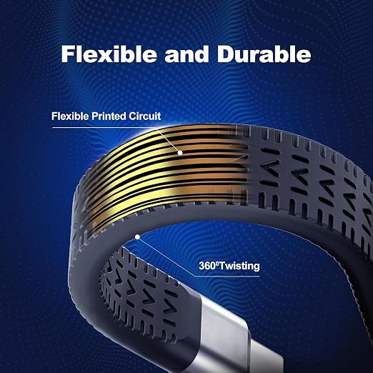 Rixmie USB-A to USB-C Short Cable 5.5 Inch Android Auto Car Cable Fast Charging &amp Data Sync Ideal for Car Power Bank Desktop USB-A Chargers
