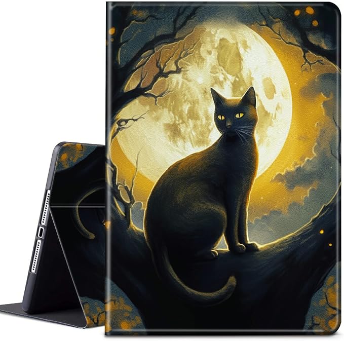 Case for Samsung Galaxy Tab A9 Plus 2023/A11 Plus 2025 11 inch Lightweight Protective PU Leather Smart Stand Cover with Auto Wake Sleep Tablet Case Cover - American Flag &amp Fish