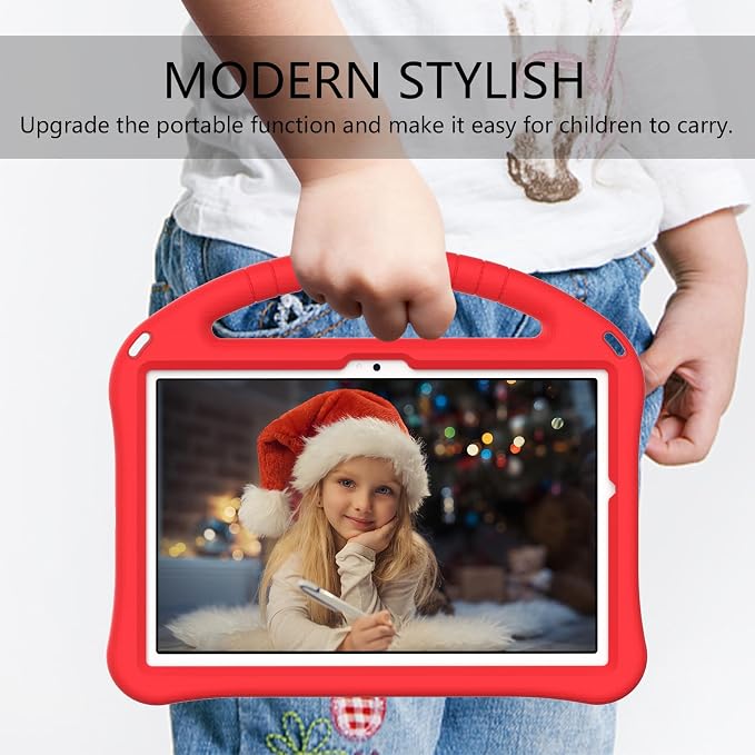 Galaxy Tab A9+ Case Kids Friendly EVA Rubber Stand Handle Grip Shockproof Protective Lightweight Cute Case Cover for Galaxy Tab A9 Plus 11 SM-X210 X215 X217 - Black