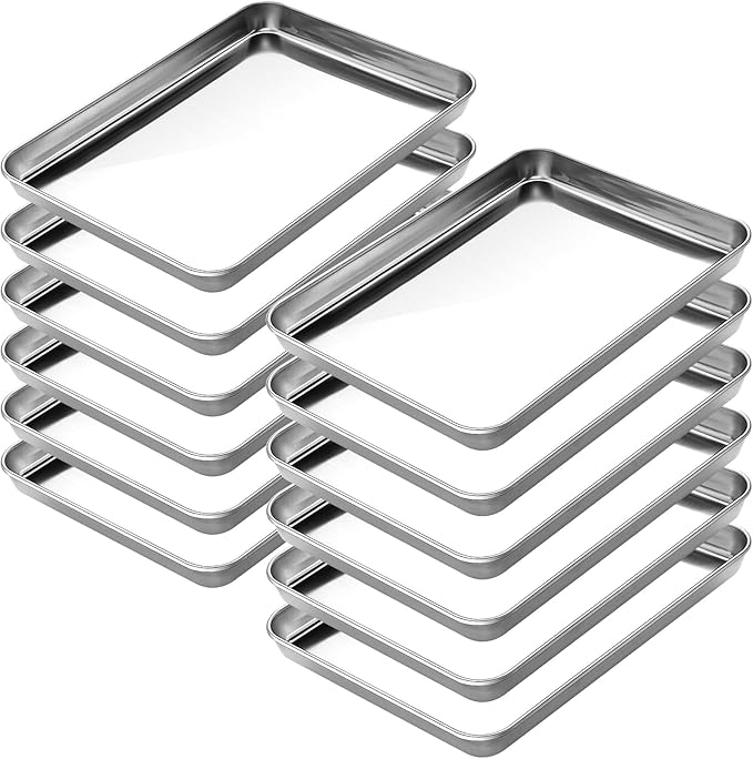 12-Piece 16 Inch Baking Sheet for Baking, Stainless Steel Cookie Sheet