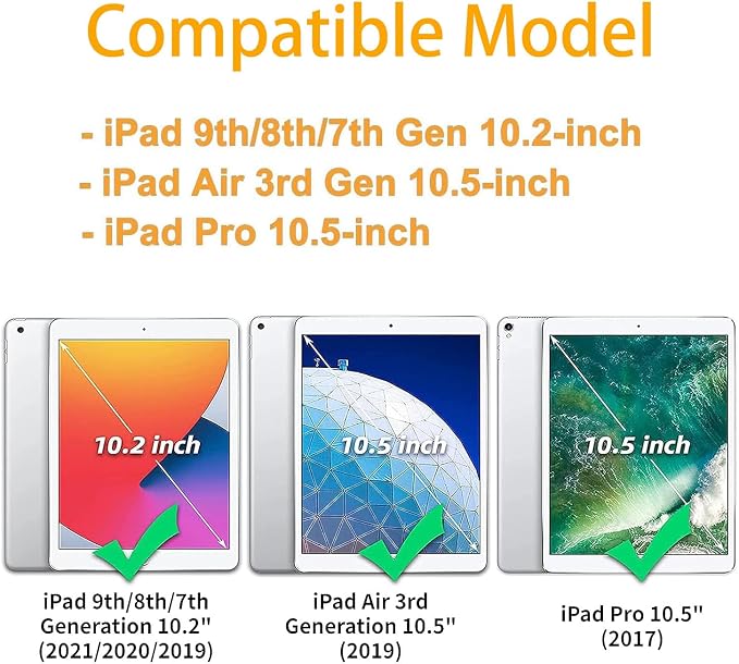 Case for iPad 10.2-inch (2021/2020/2019)/ iPad Air 10.5 2019 / iPad Pro 10.5 Multi-Angle Bracket with Automatic Sleep/Wake Protection Case - Babe We Got This