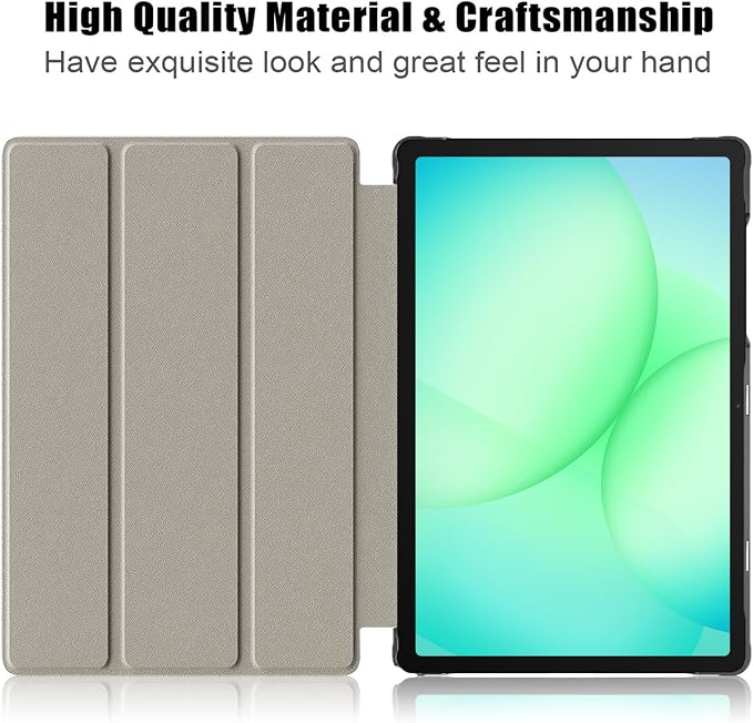 Gylint Folding Folio Stand Case for Galaxy Tab A11+ Plus/A9+ Plus 11 Inch Ultra-Thin PU Leather Smart Cover with Auto Wake/Sleep Black