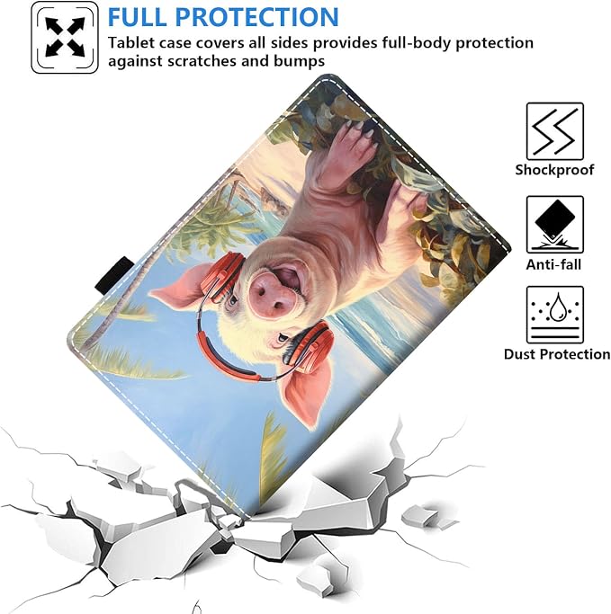 Case for Amazon Fire HD 8/HD 8 Plus Tablet (8 12th/10th Generation 2024/2022/2020 Release) Slim PU Leather Stand Folio Cover with Auto Wake Sleep African Woman Wolf