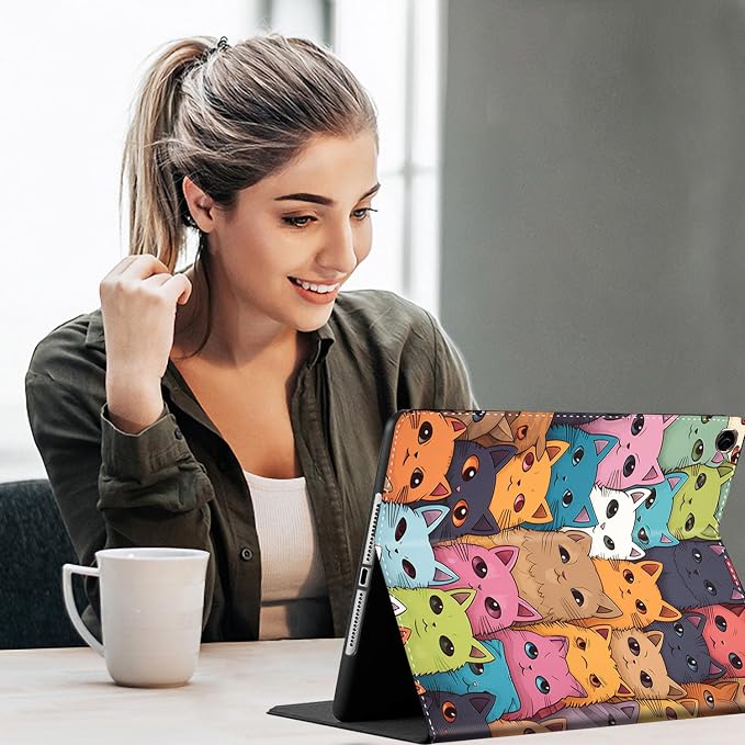 Case for Samsung Galaxy Tab S10 FE Plus 5G Multi-Angle Stand Smart Cover Shockproof with Auto Wake/Sleep for Galaxy Tab S10 FE+ 13.1 Inch (SM-X620/SM-X626B) 2025 Magic Mushrooms Fungus
