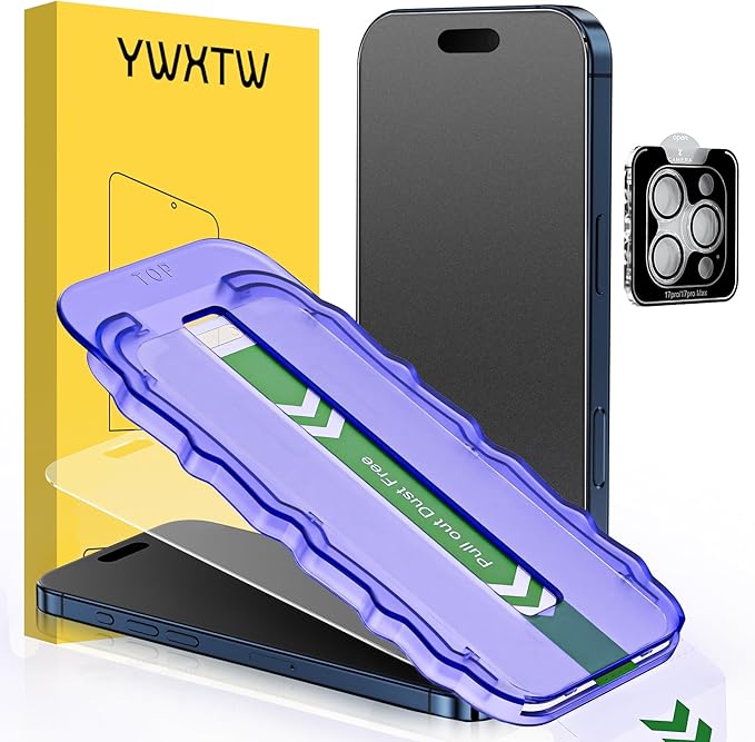 YWXTW 2 Pack Matte Screen Protector for iPhone 14 Pro Max 6.9 Inch + 1 Set Camera Lens Protector Anti Glare Anti Fingerprint 14 Pro Max Glass Screen Protector Bubble Free Smooth as Silk