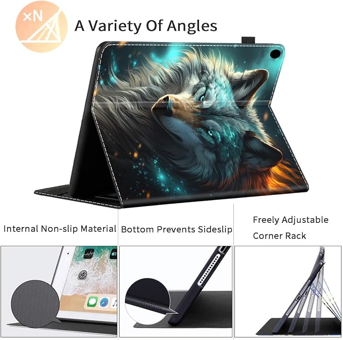 Case for All-New Amazon Kindle Fire HD 8 &amp 8 Plus Tablet (12th Generation/10th Generation 2022/2020 Release) 8 Durable Shockproof Protective Cover，Blue Dragon