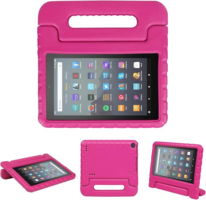 Kids Case for Fire 7 Inch Tablet 9th/7th/5th Generation Tablet (2019/2017/2015 Release) Kid-Proof &amp Shockproof Case Sturdy Soft Durable EVA Protective Cover with Convenient Handle Blue | Foldable