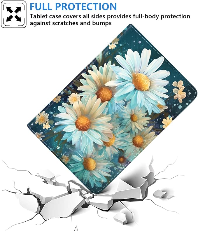Case for Samsung Galaxy Tab S10 Plus 2024/ S9 Plus/ S9 FE Plus 5G 12.4 Inch 2023 Slim PU Leather Stand Folio Cover with Auto Wake Sleep Abstract Paint Dogs