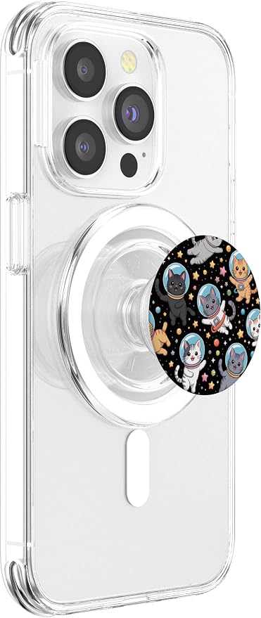 Space Planets Feline Animal Pet Kawaii Cat Astronaut PopSockets PopWallet for MagSafe