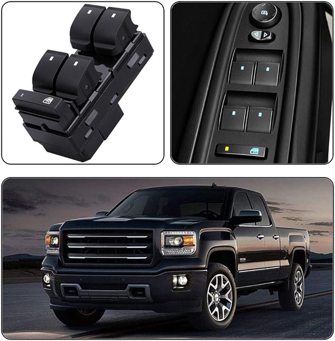 Obaee Driver Side Power Master Window Switch, Compatible with Chevy Silverado/Chevrolet Traverse/HHR/2007-2013 GMC Sierra/Yukon/Buick Enclave Replace OE 20945129 25789692