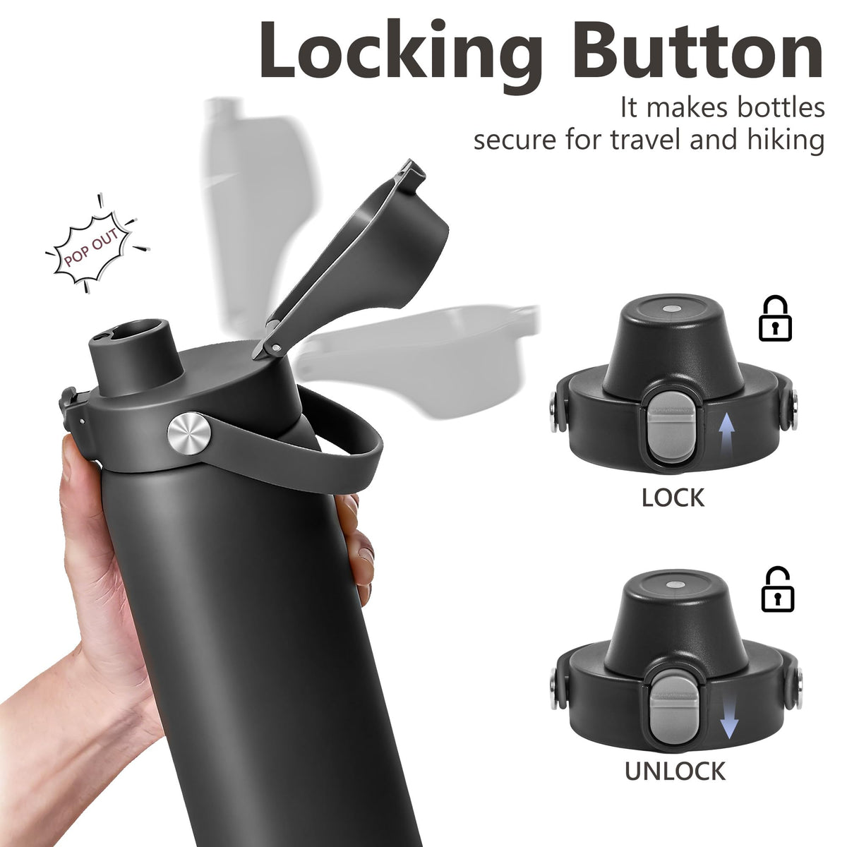 2 IN 1 Replacement Lid for Owala Freesip, UPGRADE Handle