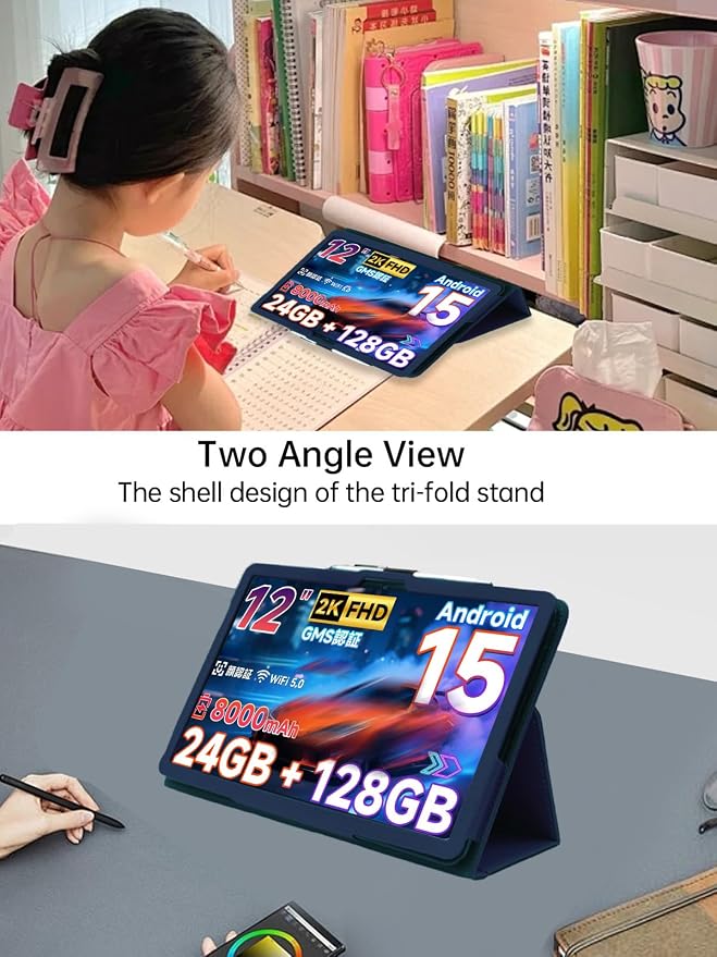 Case for SVITOO P108 Tablet 12 inch，WUNIAK Premium Leather Business Folio Stand Cover for SVITOO P108 Tablet 12 inch with Hand StrapBlack