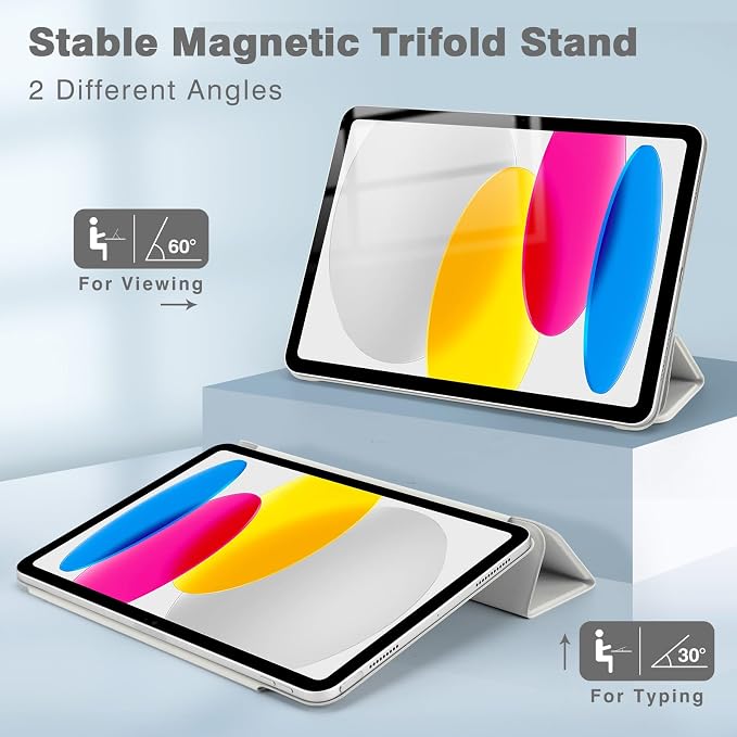 Magnetic Case for iPad (A16) 11th Generation 11 Inch 2025 Smart Folio for iPad 10th Generation 10.9 inch 2022 Trifold Stand Tablet Cover with Auto Sleep/Wake Slim Lightweight Case Black